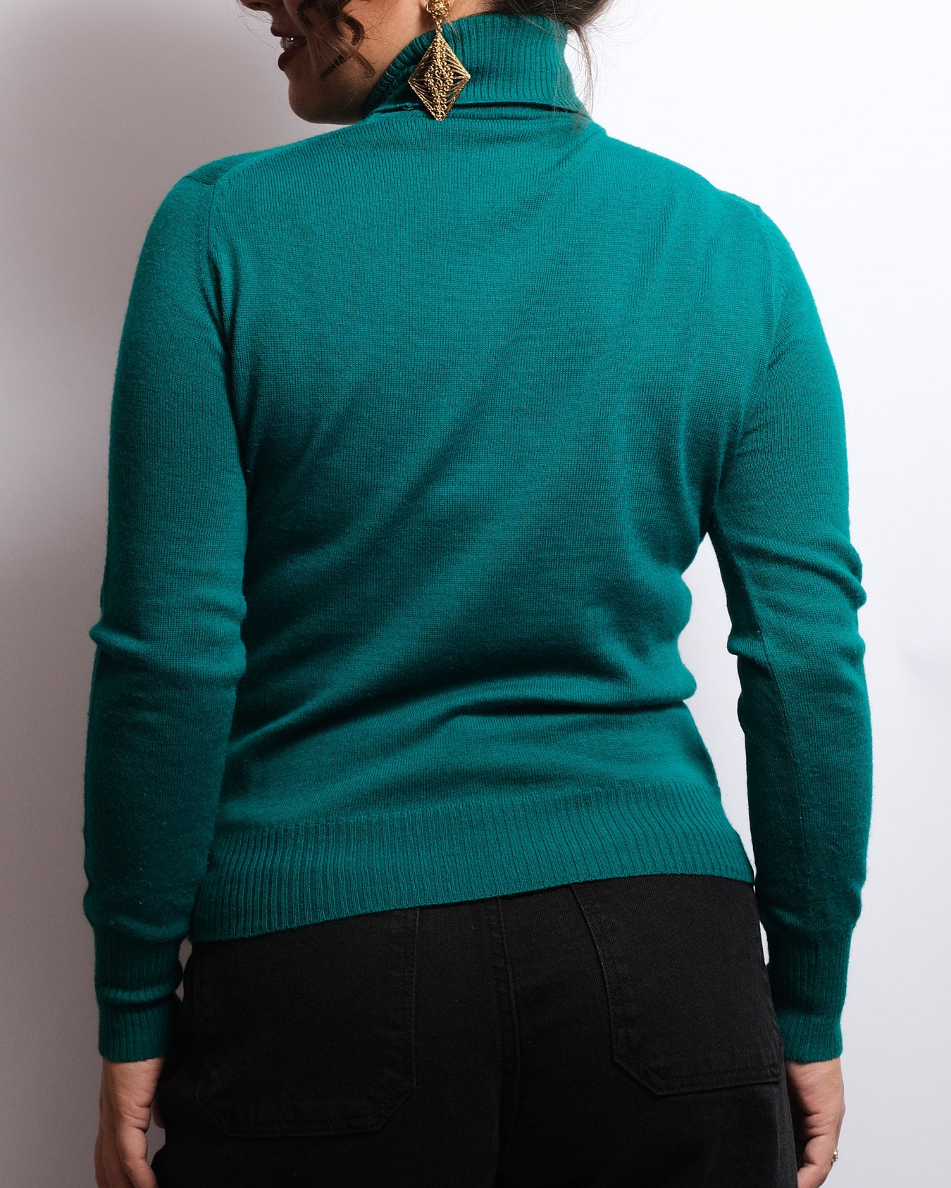 Pull col roulé vintage laine