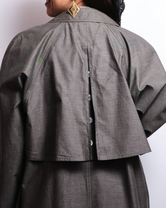 Trench coat vintage 90s – coton, coupe iconique fabriqué en Suisse