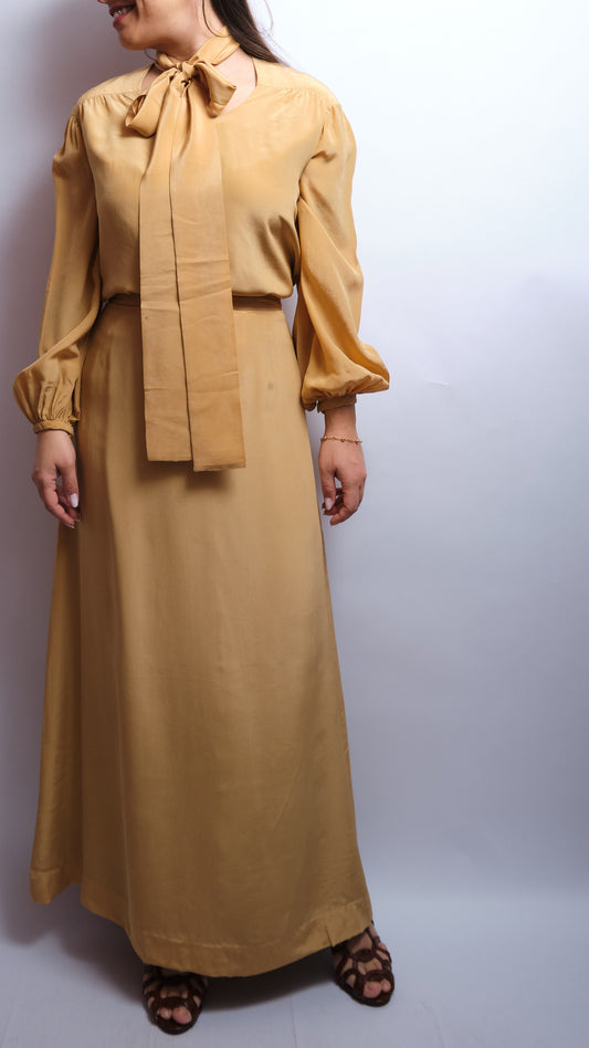 Vintage Bespoke Silk Set – 3 Piece, 1960s