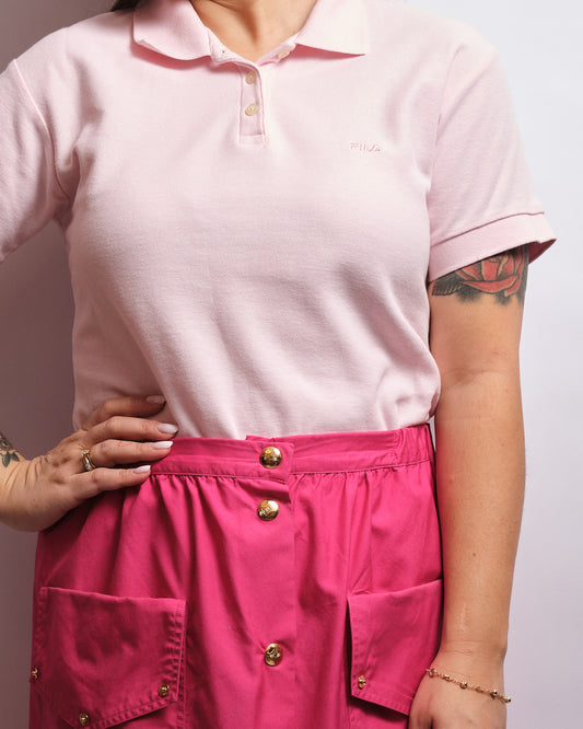 Polo vintage FILA – maille piquée, essentiel chic 90s