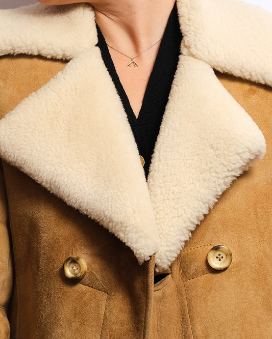 Manteau Shearling en Mouton Retourné – Début Années 2000