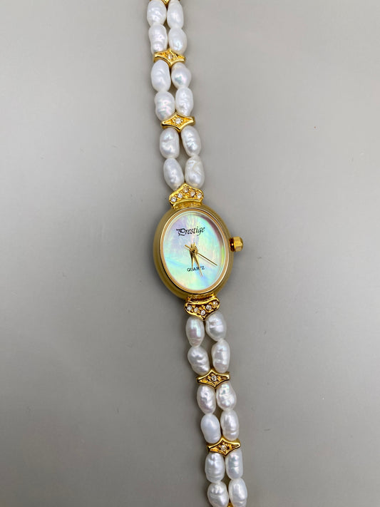 Montre Vintage PRESTIGE en perles d’eau douce