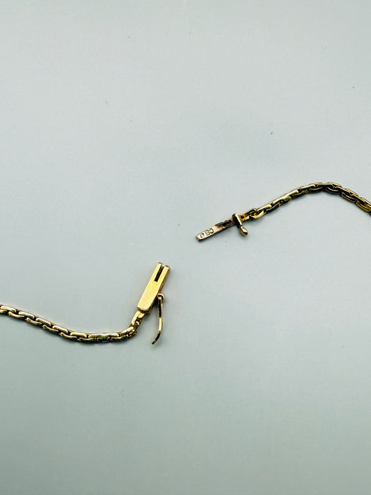 Collier vintage diamants en or 18 carats – ligne de lumière