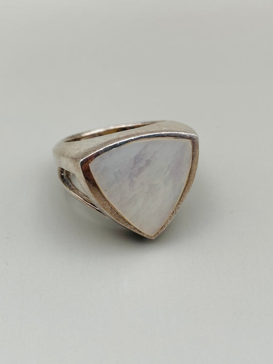 Bague Vintage argent 925 et nacre