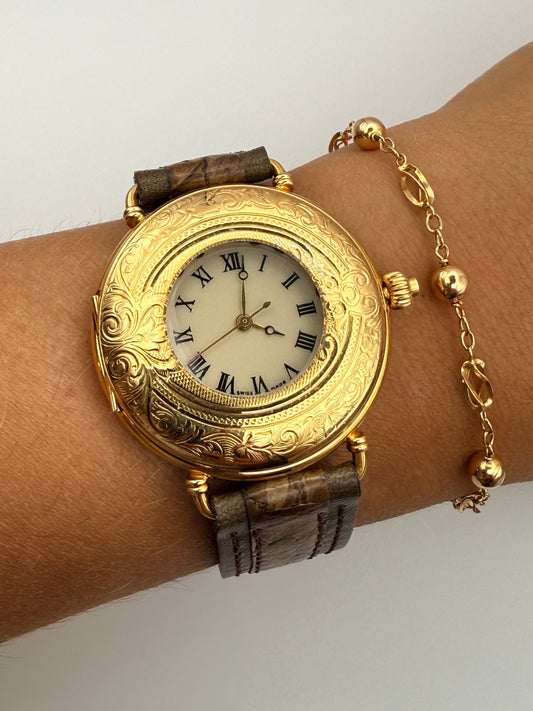 Montre vintage New Old Stock à quartz swiss made