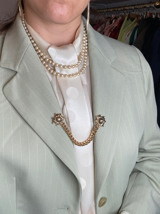 Collier Vintage en perles de verre nacrées