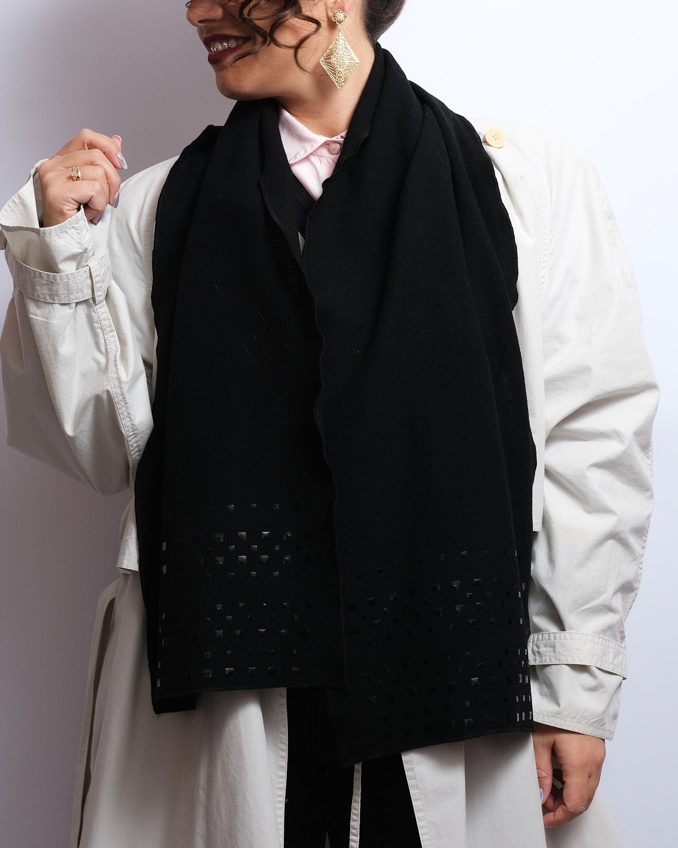 Écharpe Sonia Rykiel Paris — Laine noire