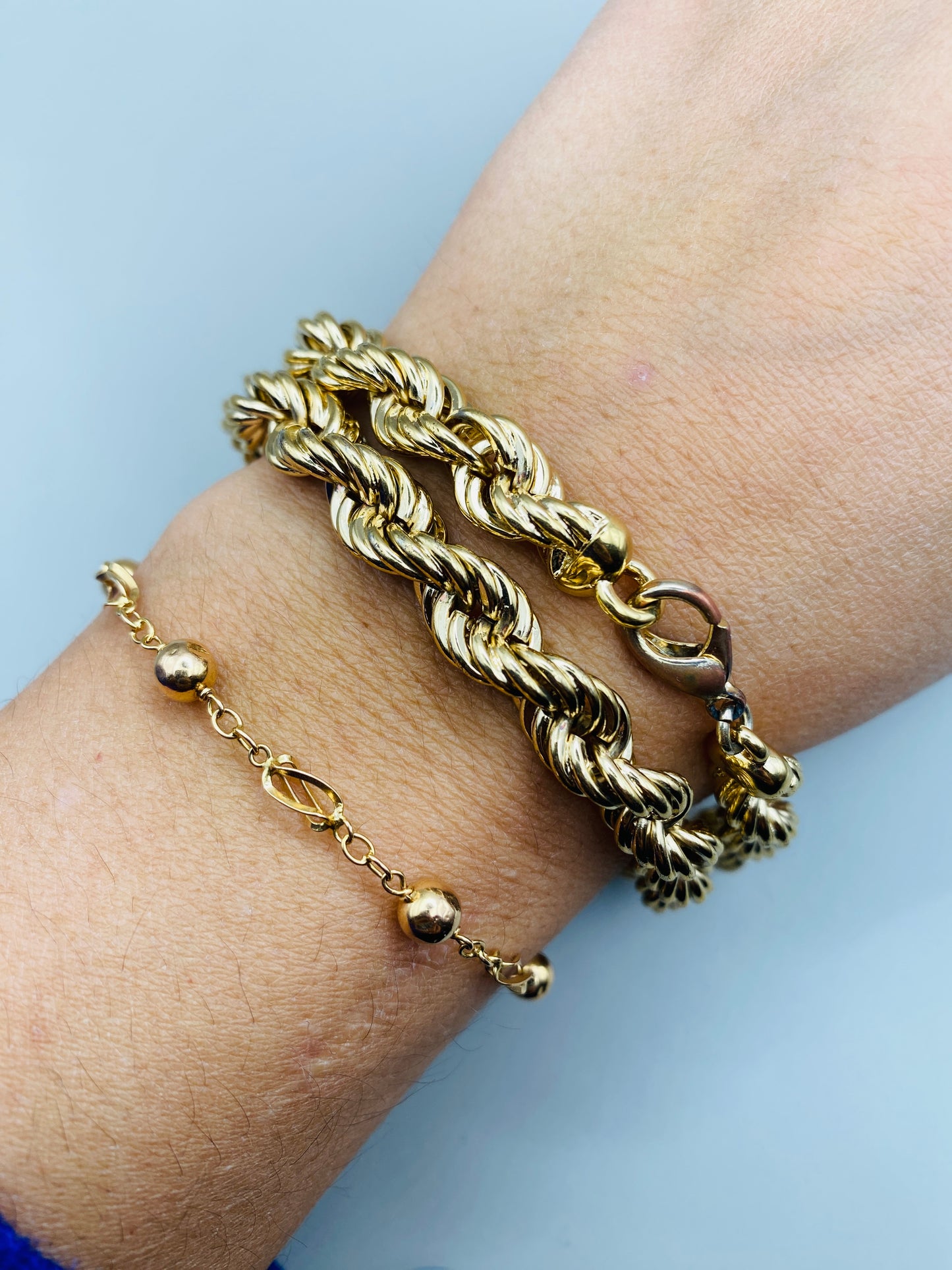 Collier Pierre Lang vintage – maille torsadée dorée