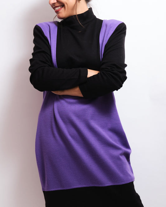 Robe 80s violette Guy Laroche
