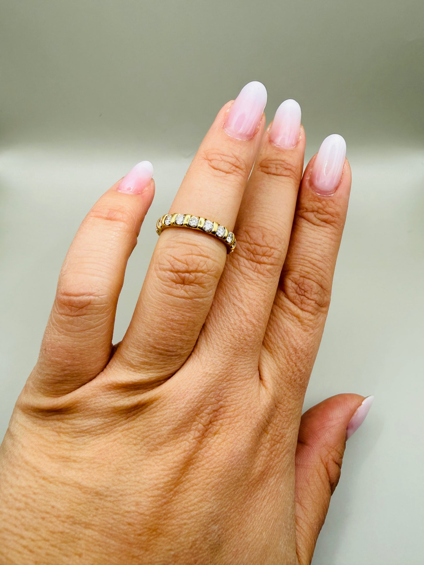 Alliance vintage tour complet diamants en or 18 carats (Full Eternity)