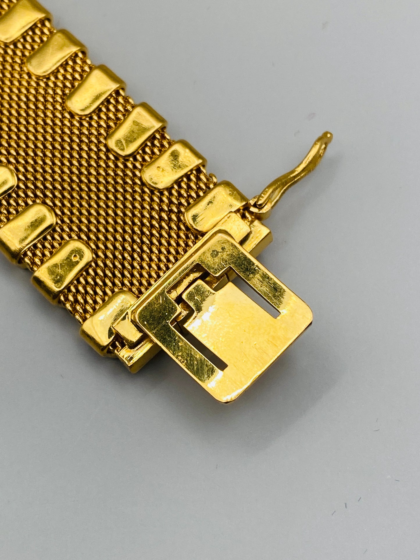 Bracelet vintage Grosse (*Dior) – Large manchette tressée