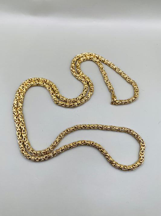 Collier Pierre Lang vintage – maille torsadée dorée (long)