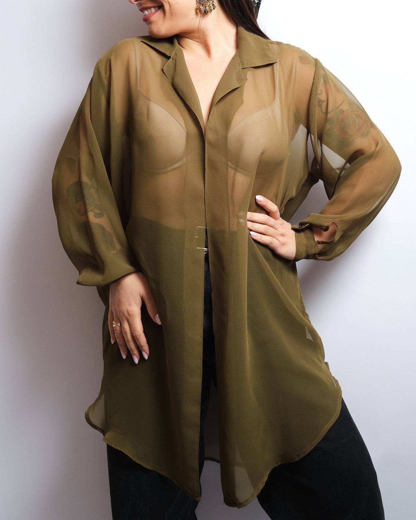 Sheer vintage 90s blouse – minimal sensual