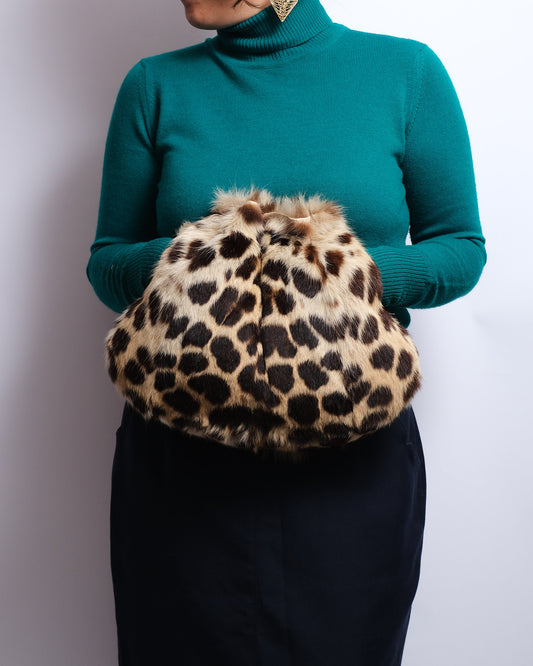 Sac Vintage en vraie Fourrure – Chauffe-Mains – Années 80