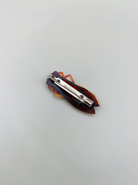 Broche cigale ancienne en Bakélite