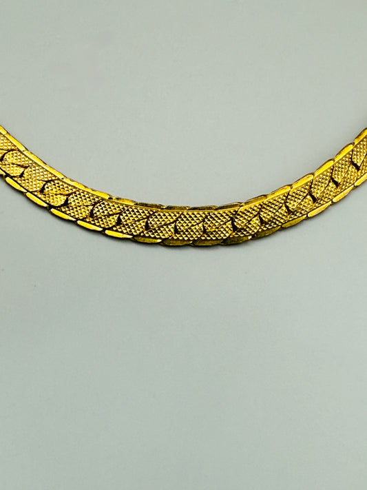 Bracelet Vintage Doré Texturé — Élégance Intemporelle (années 80-90)