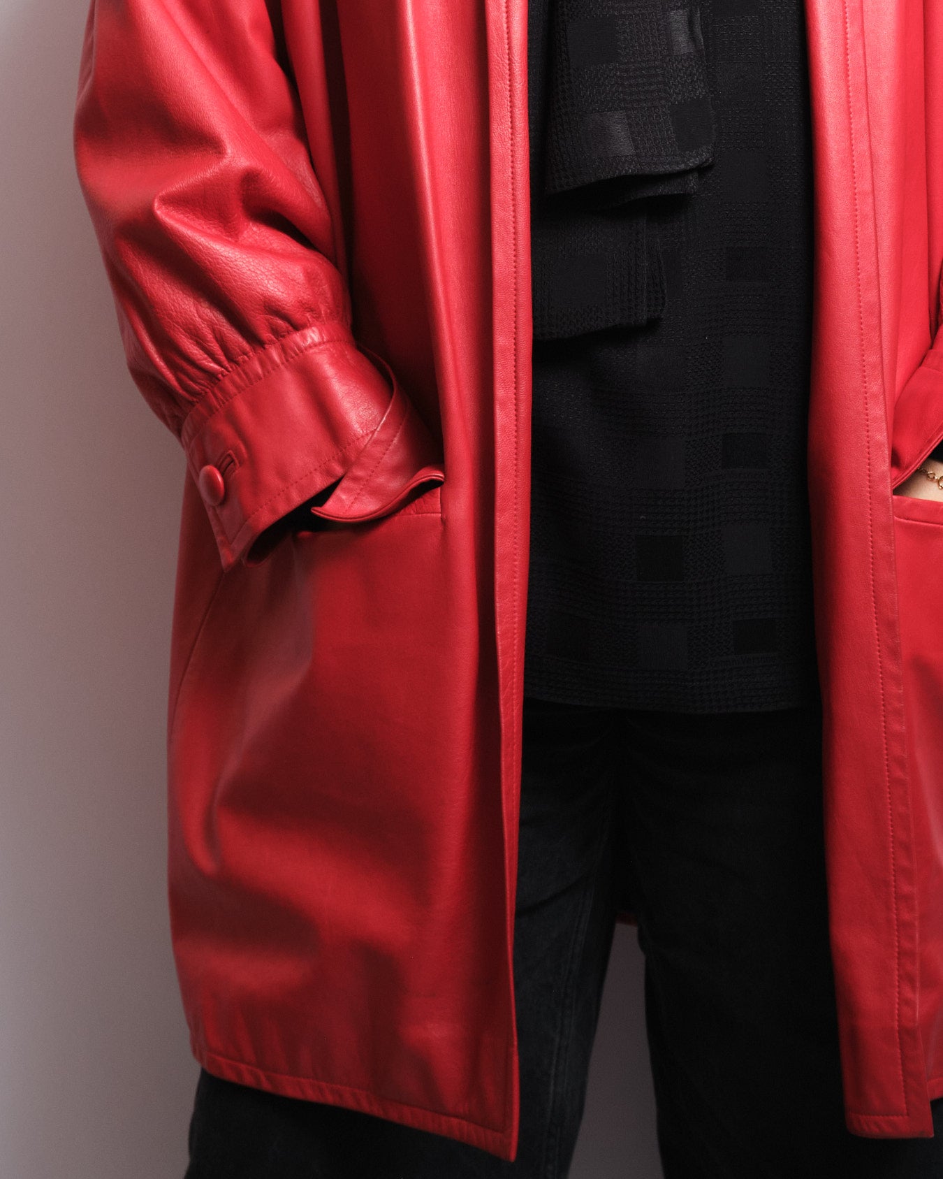 Veste vintage en cuir d’agneau – fin 80s / début 90s