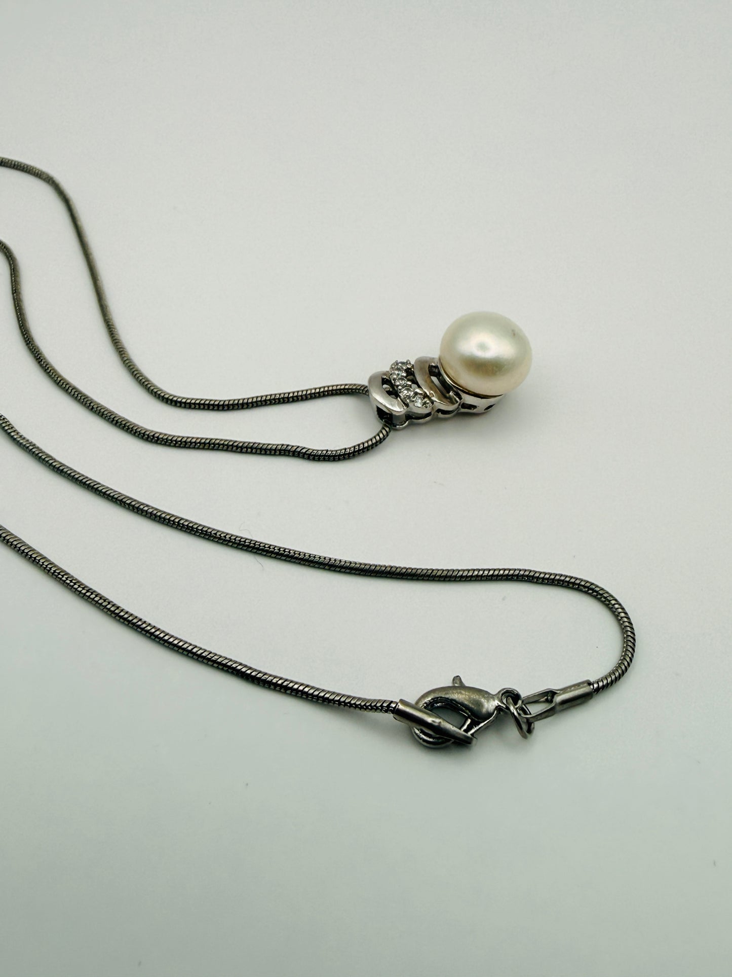 Parure vintage en argent 925 & véritables perles