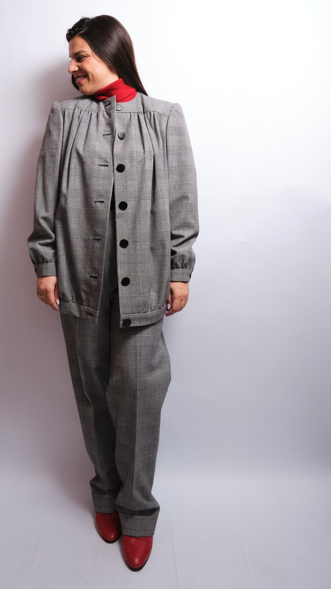 Tailleur vintage fait main 80s – élégance intemporelle & coupe structurée