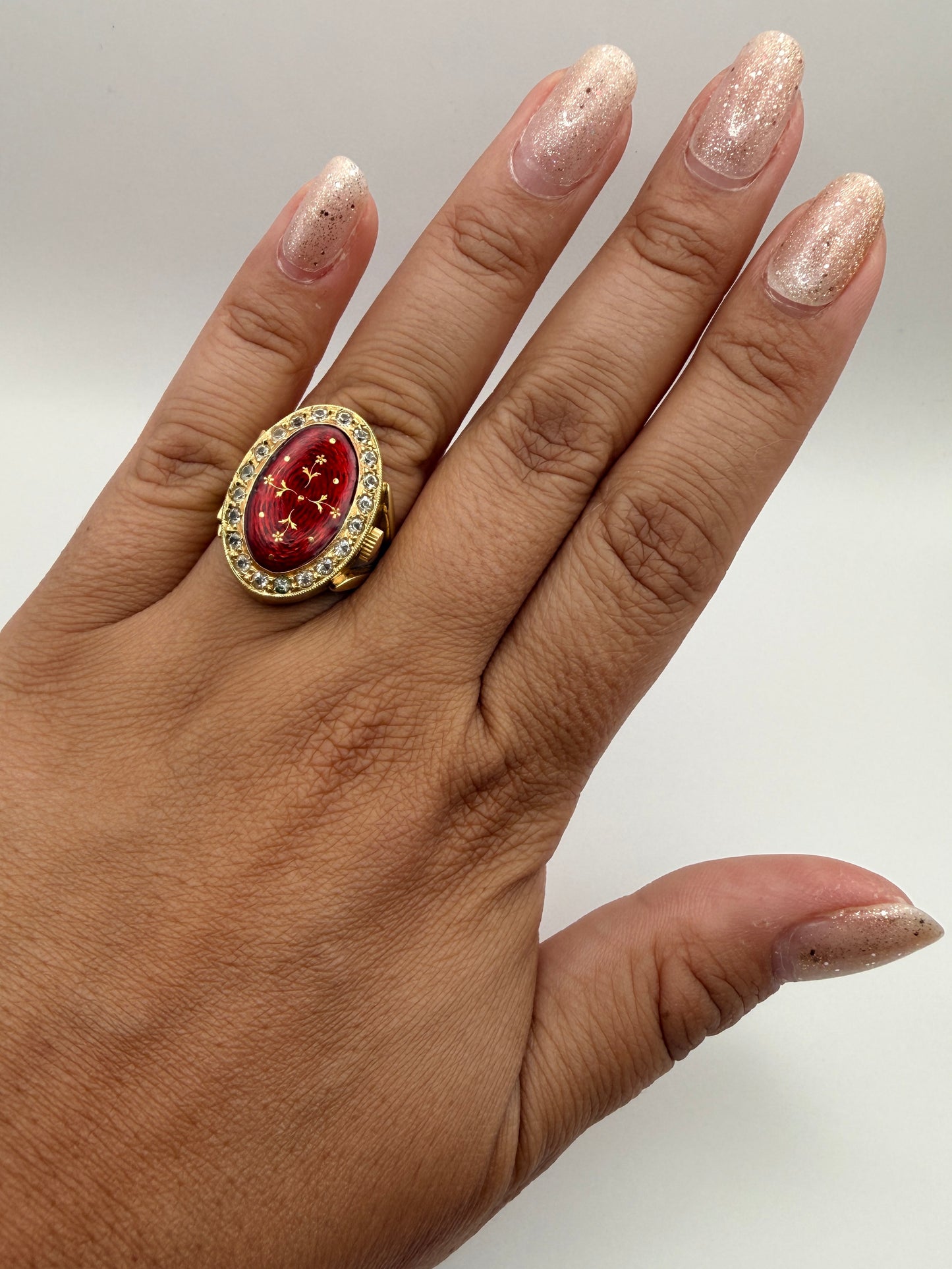 Bague-montre vintage Florimont Neuchâtel