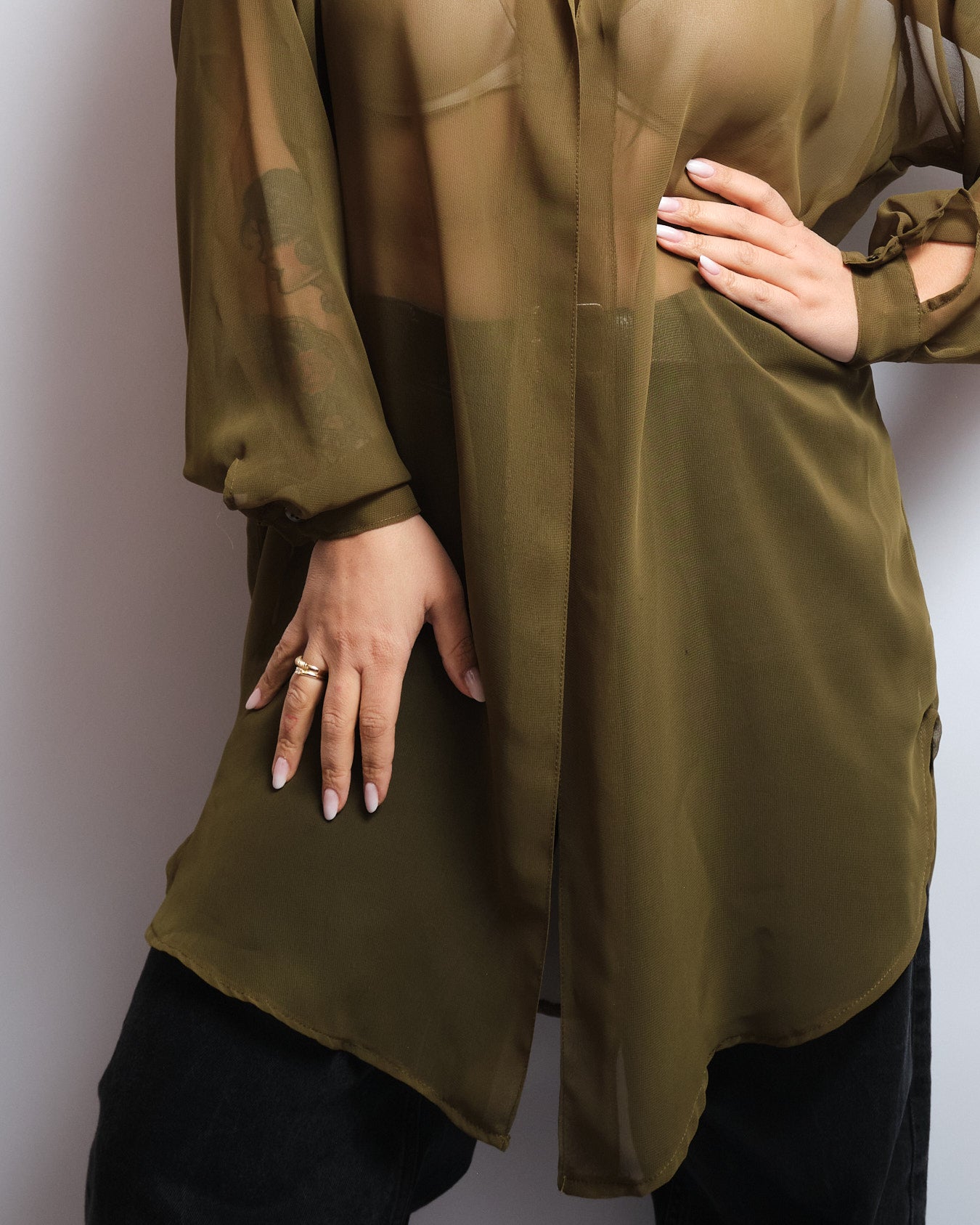 Sheer vintage 90s blouse – minimal sensual