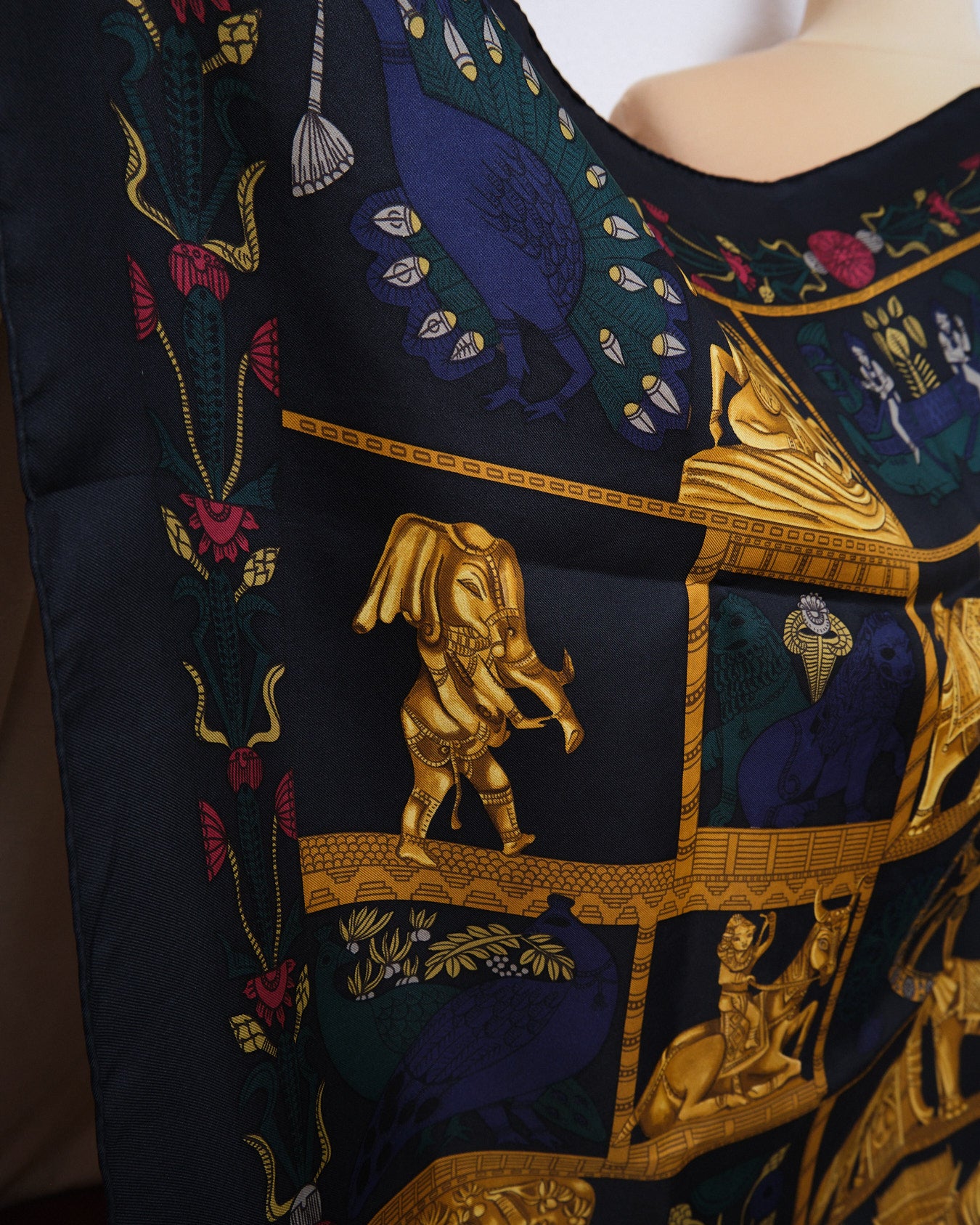 Vintage Hermès “Torana” silk scarf – édition Annie Faivre