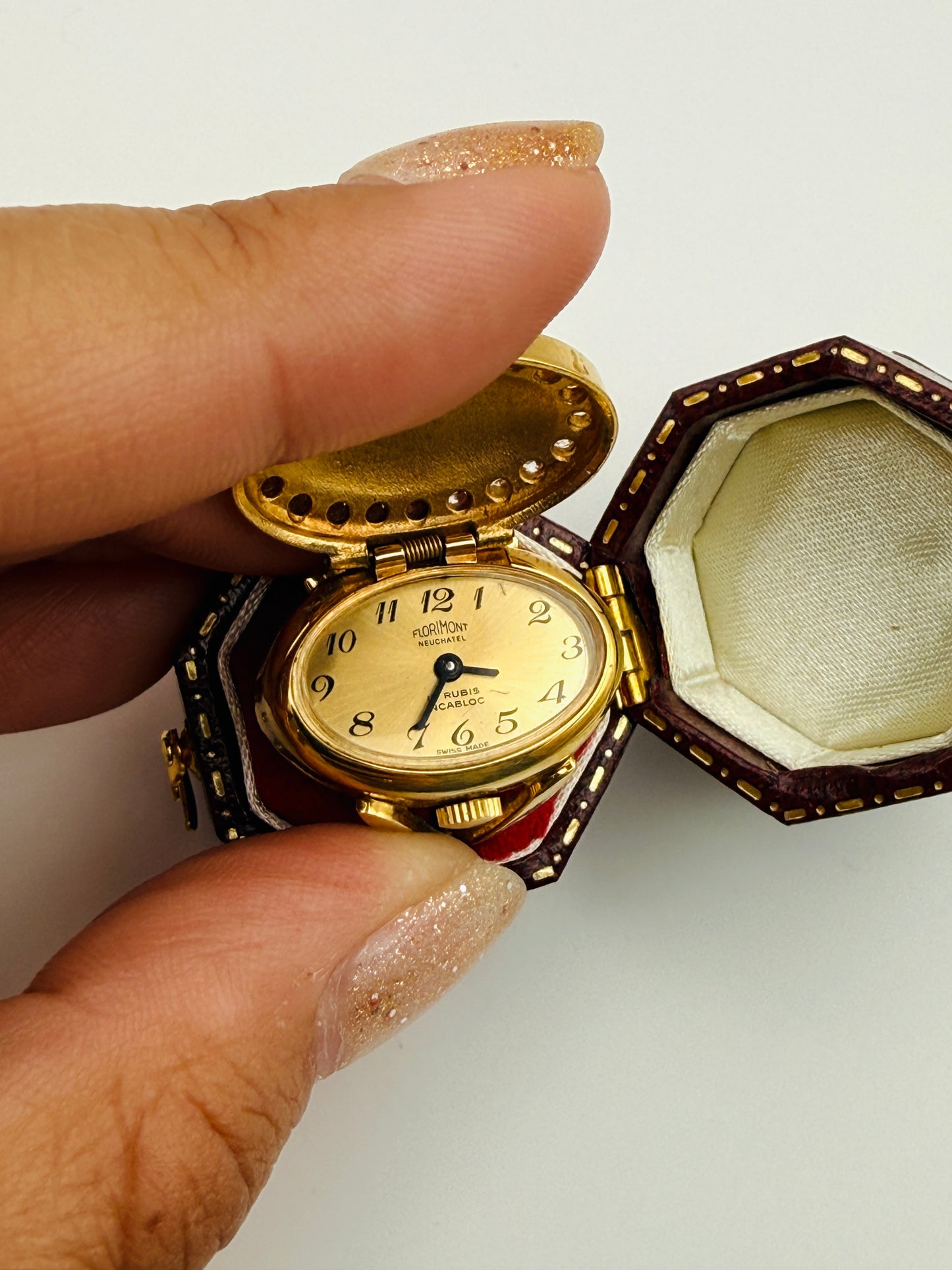 Bague-montre vintage Florimont Neuchâtel
