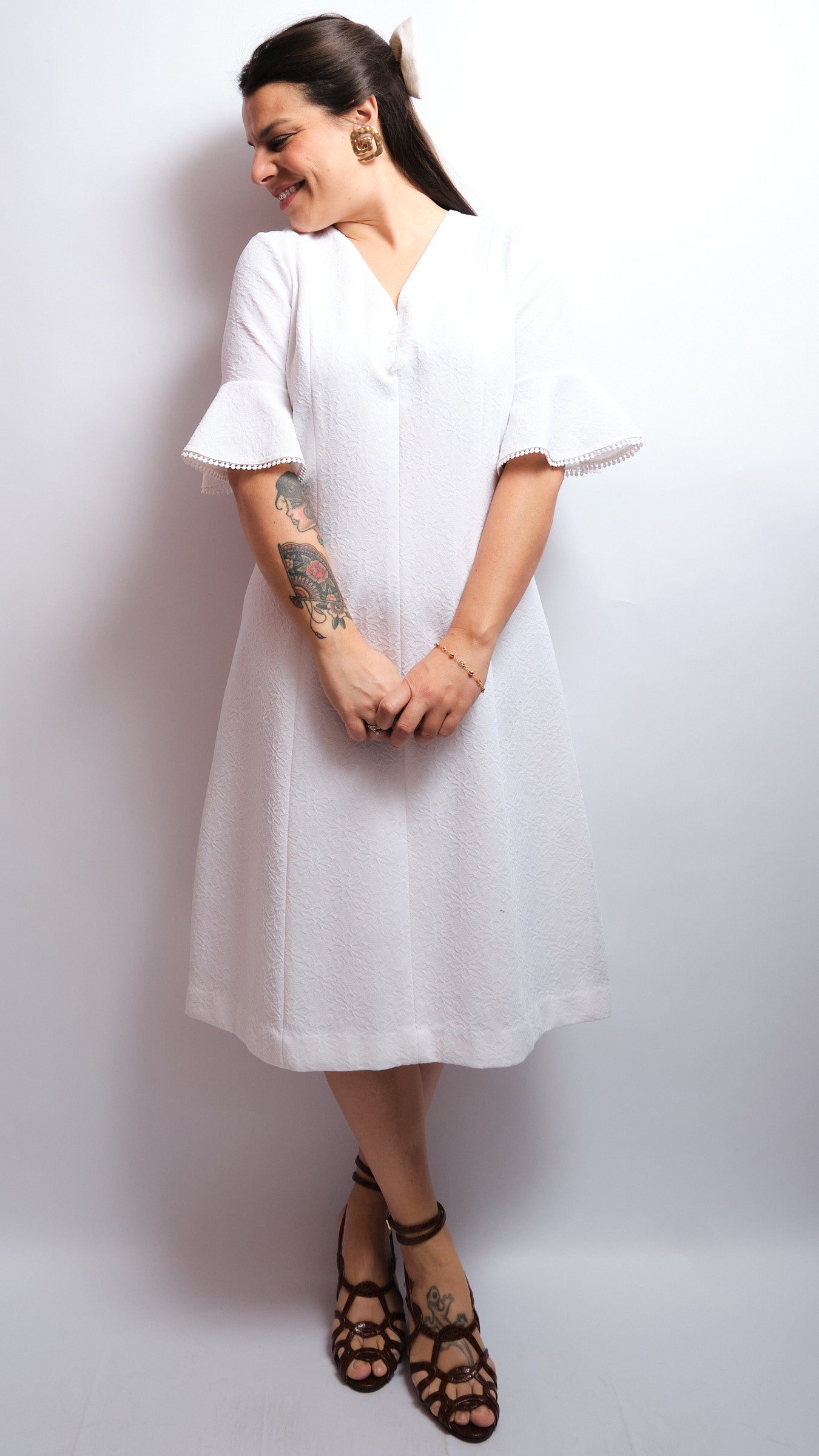 Robe vintage années 60 – fait main, élégance intemporelle