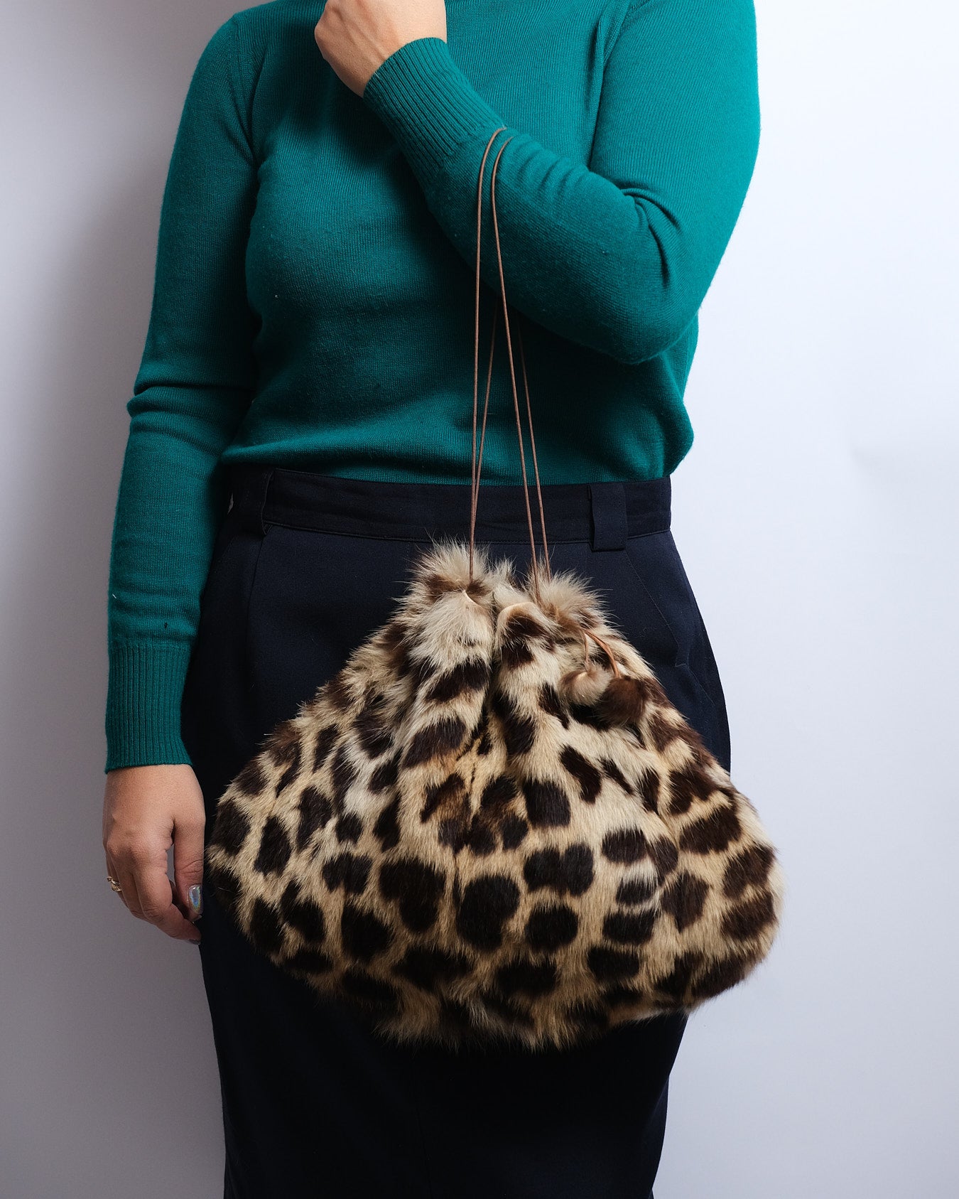 Sac Vintage en vraie Fourrure – Chauffe-Mains – Années 80