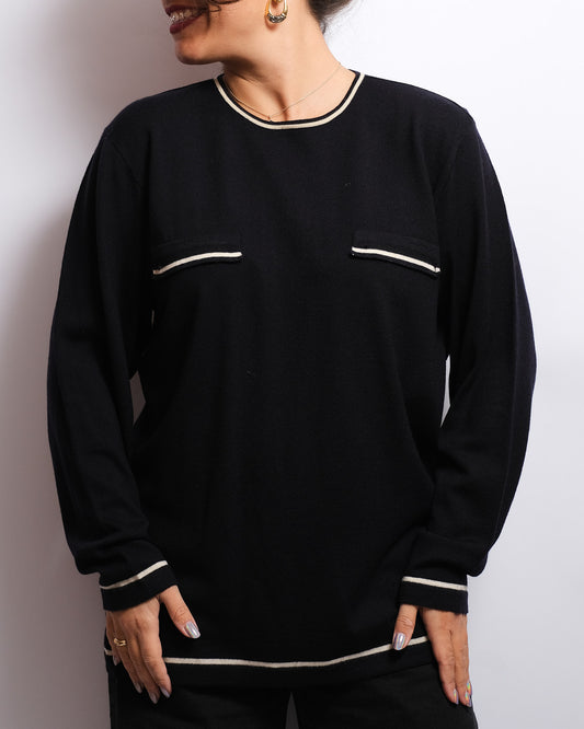 Pull en pure laine vierge Dama – Made in Italy (années 80/90)