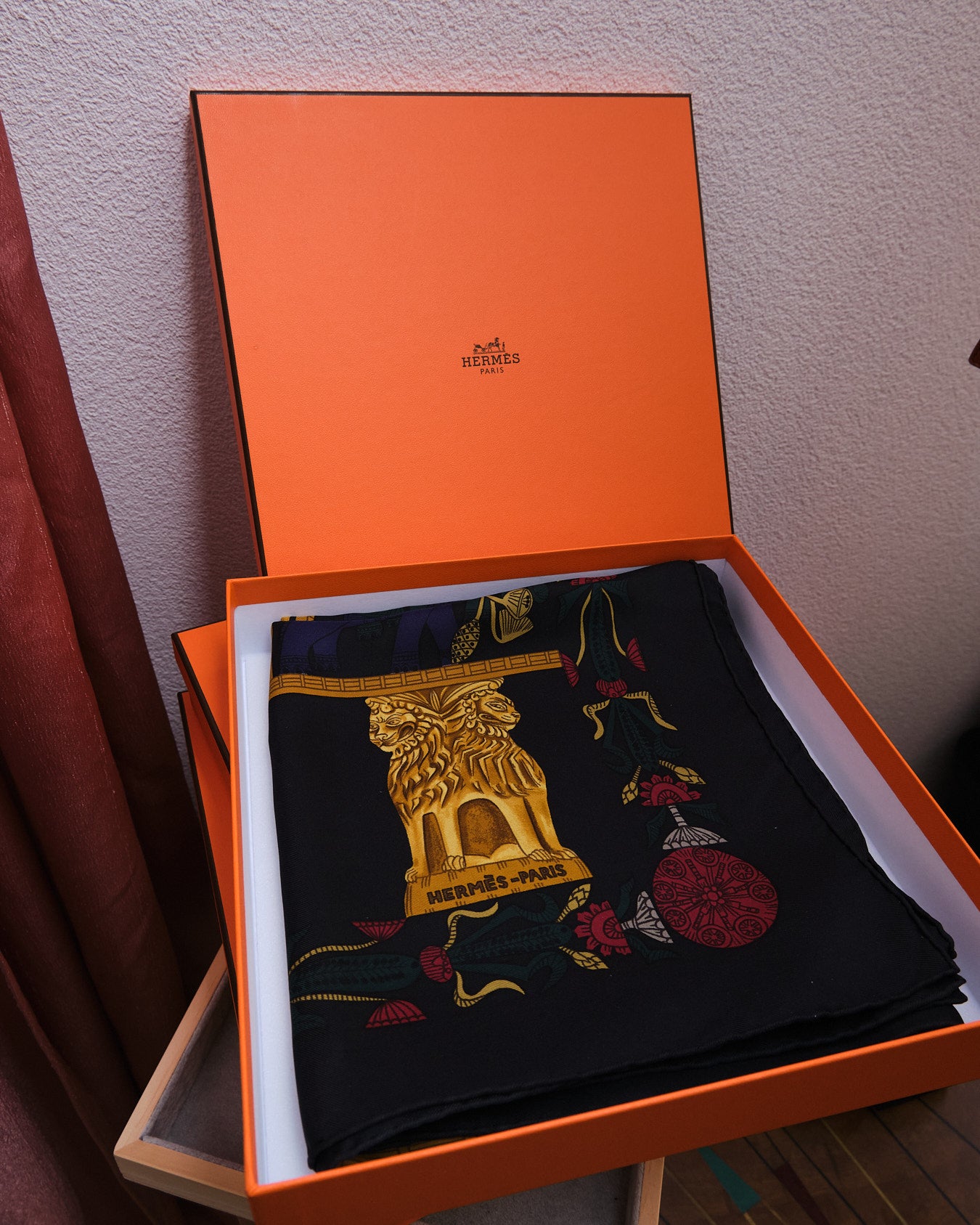 Vintage Hermès “Torana” silk scarf – édition Annie Faivre