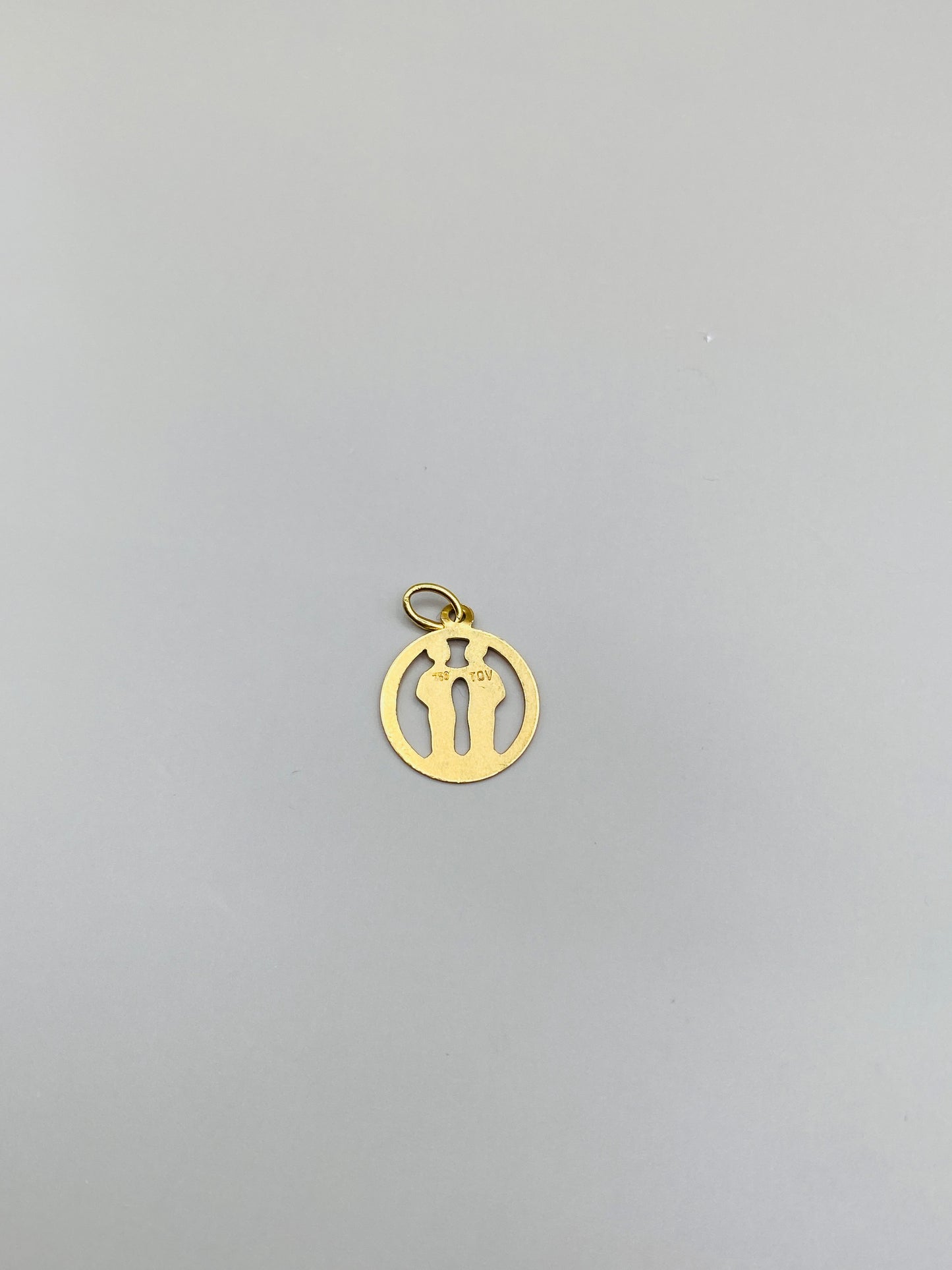 Pendentif vintage signe des Gémeaux en or 18 carats