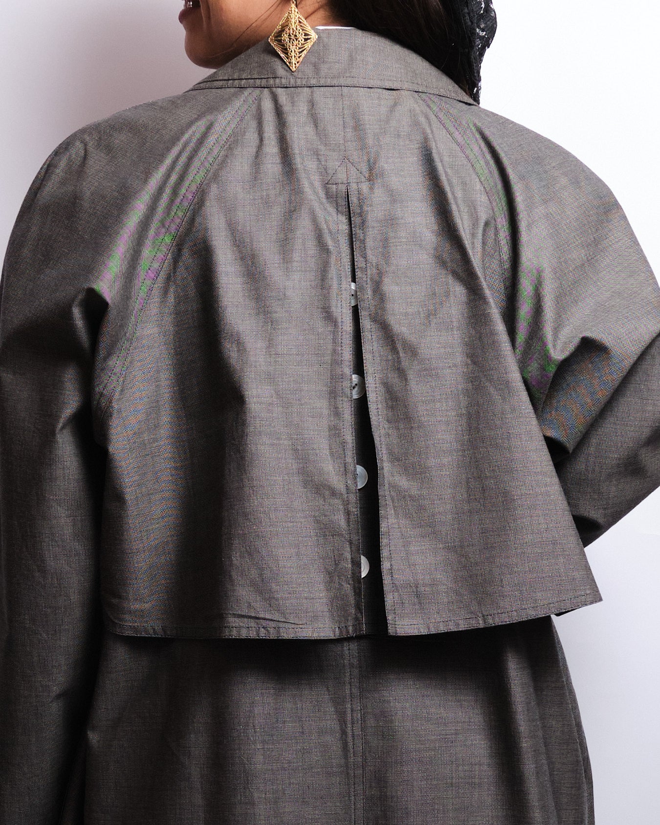 Vintage 90s trench coat – cotton, iconic cut made in Switzerland