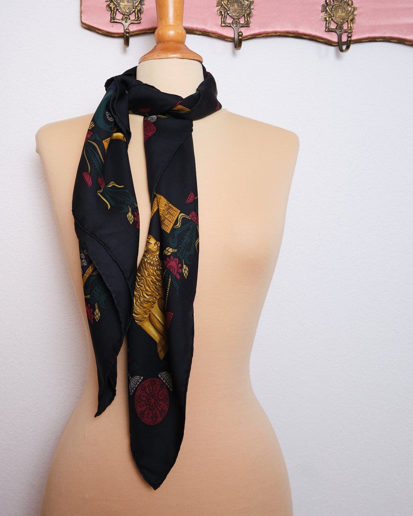 Vintage Hermès “Torana” silk scarf – édition Annie Faivre