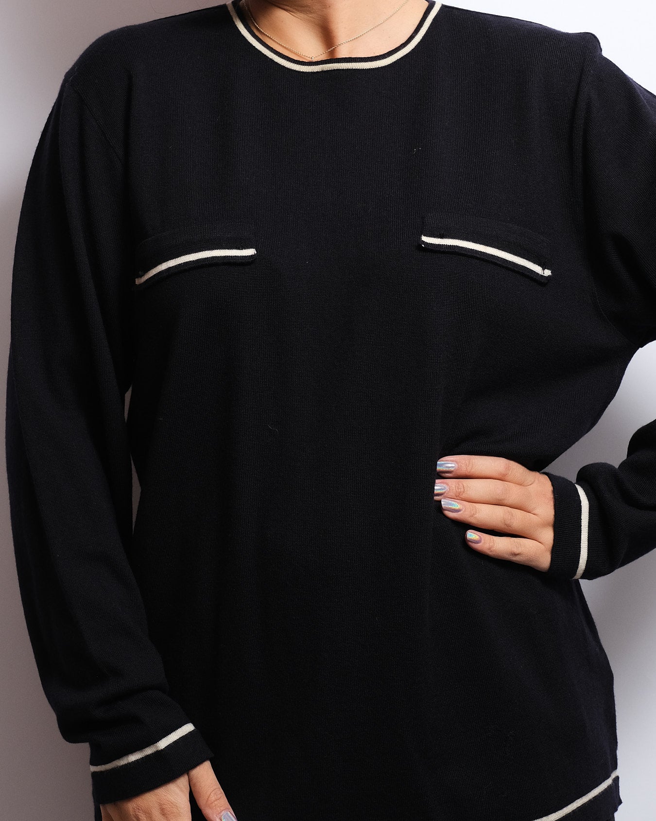 Pull en pure laine vierge Dama – Made in Italy (années 80/90)