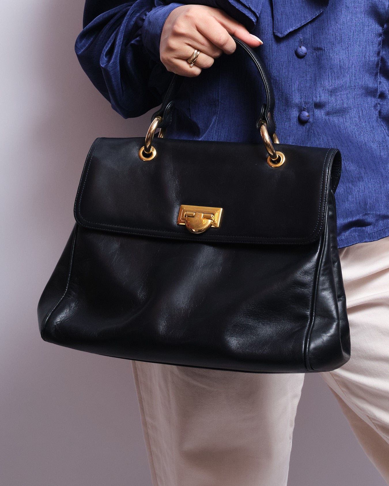 Sac vintage Bally en cuir – années 80 / 90