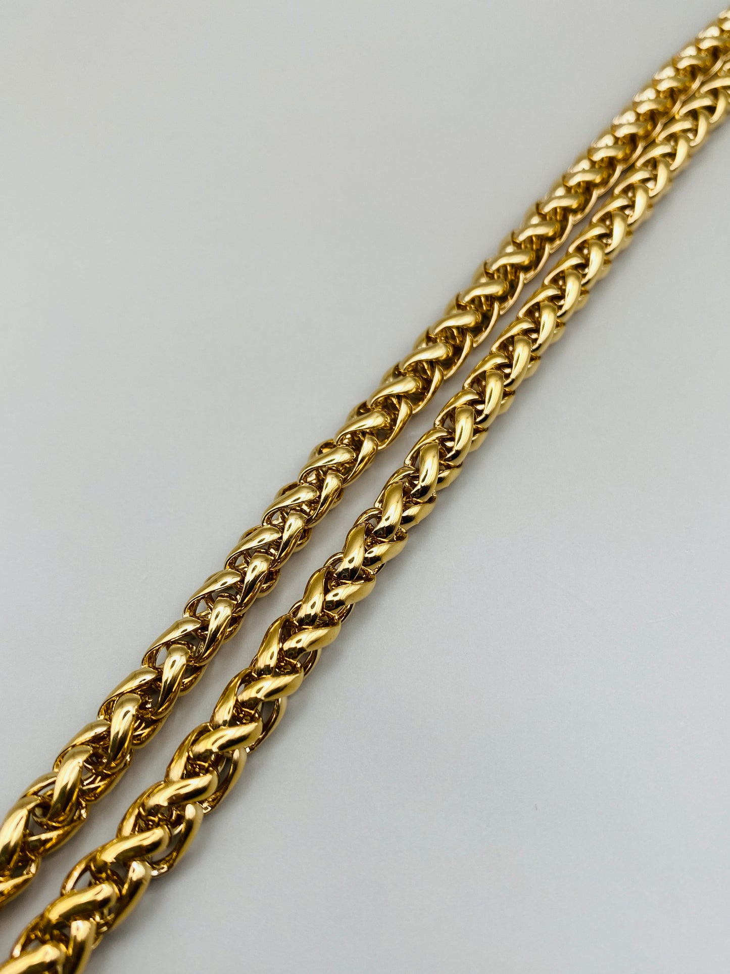 Collier Pierre Lang vintage – maille corde dorée (épaisse)