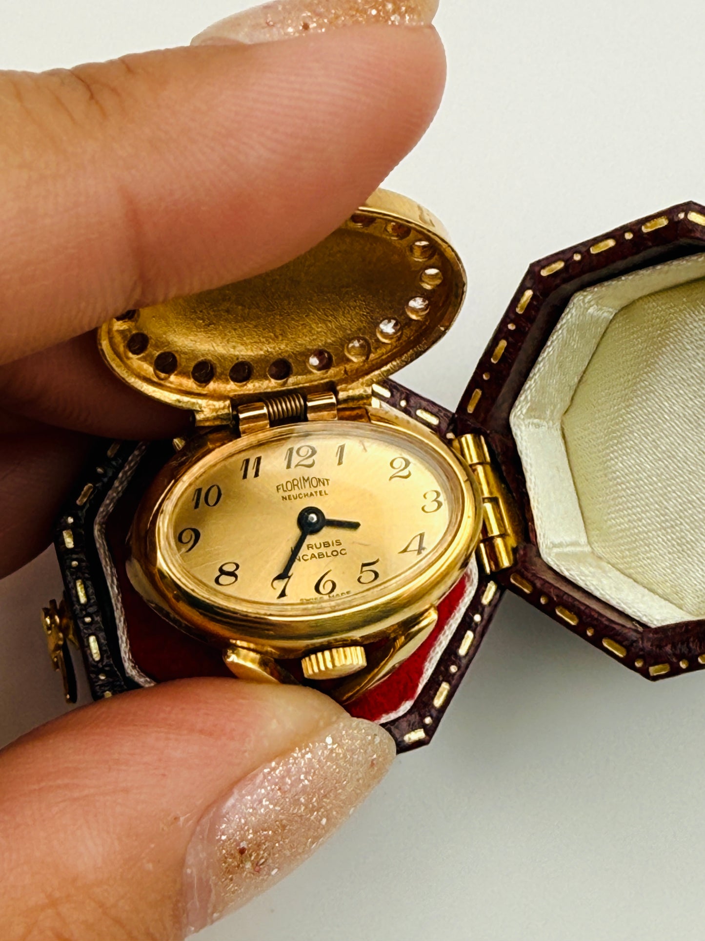 Bague-montre vintage Florimont Neuchâtel