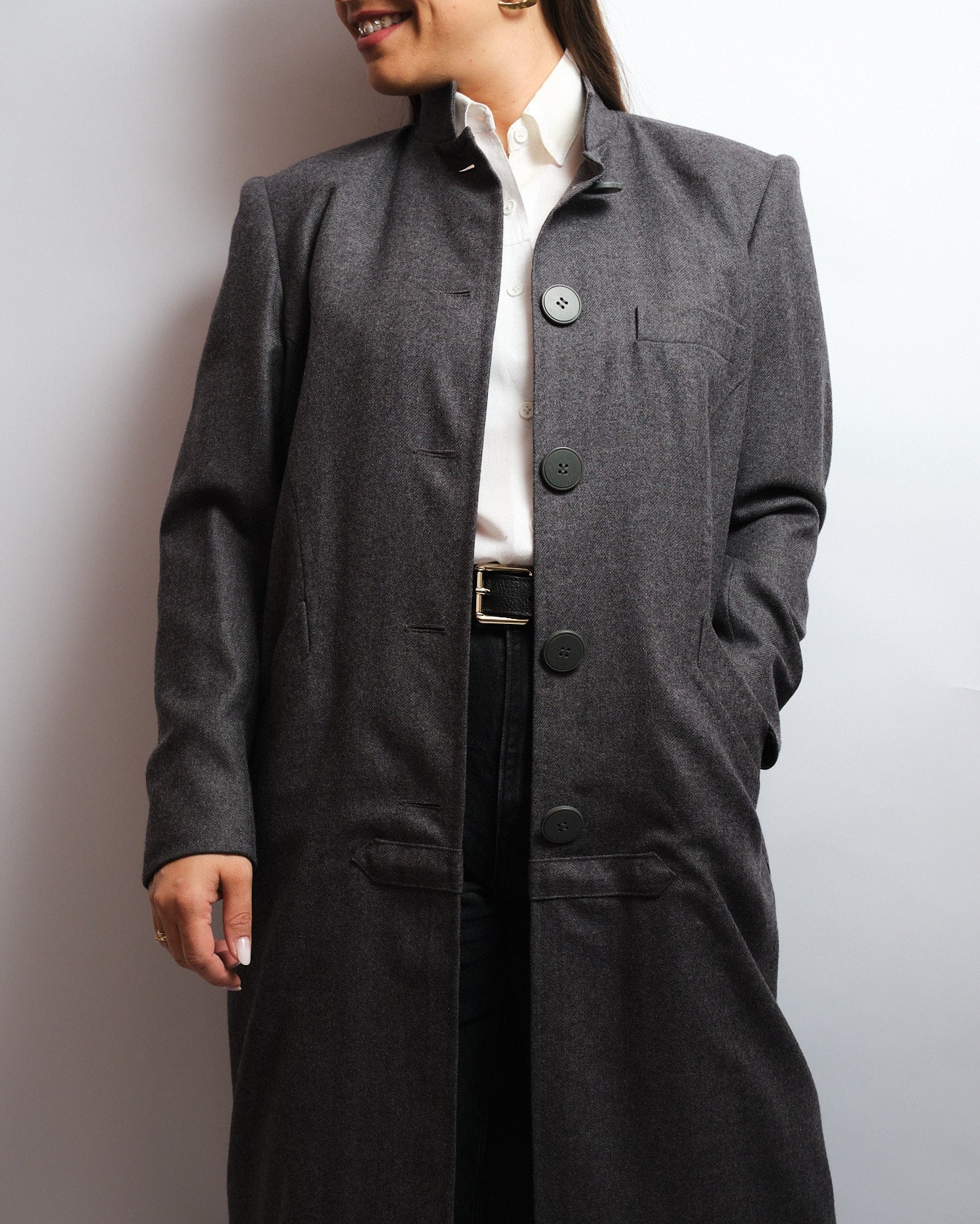 Upcycled vintage coat – fine wool, unique 80s piece