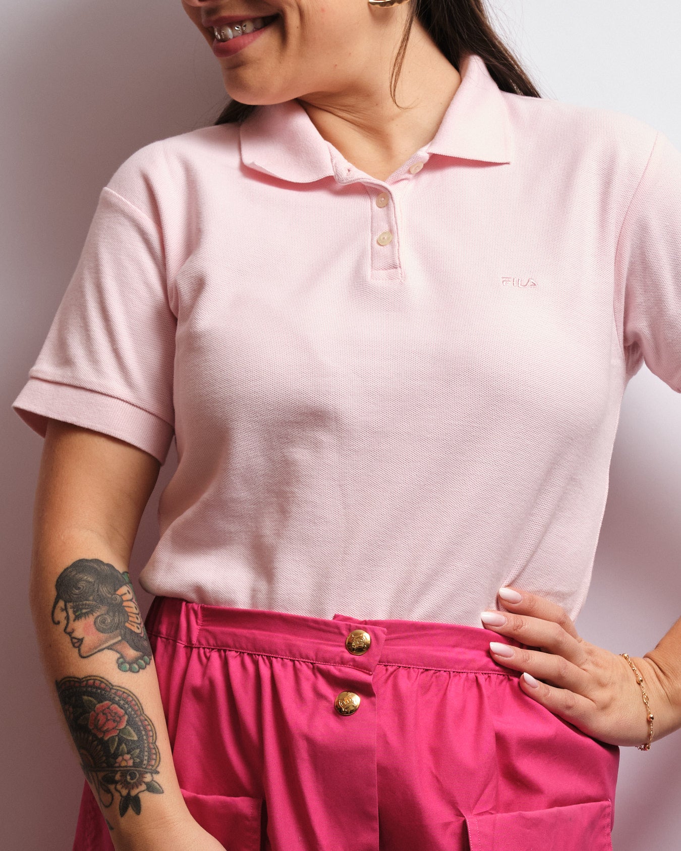 Vintage FILA polo shirt - pique knit, 90s chic essential