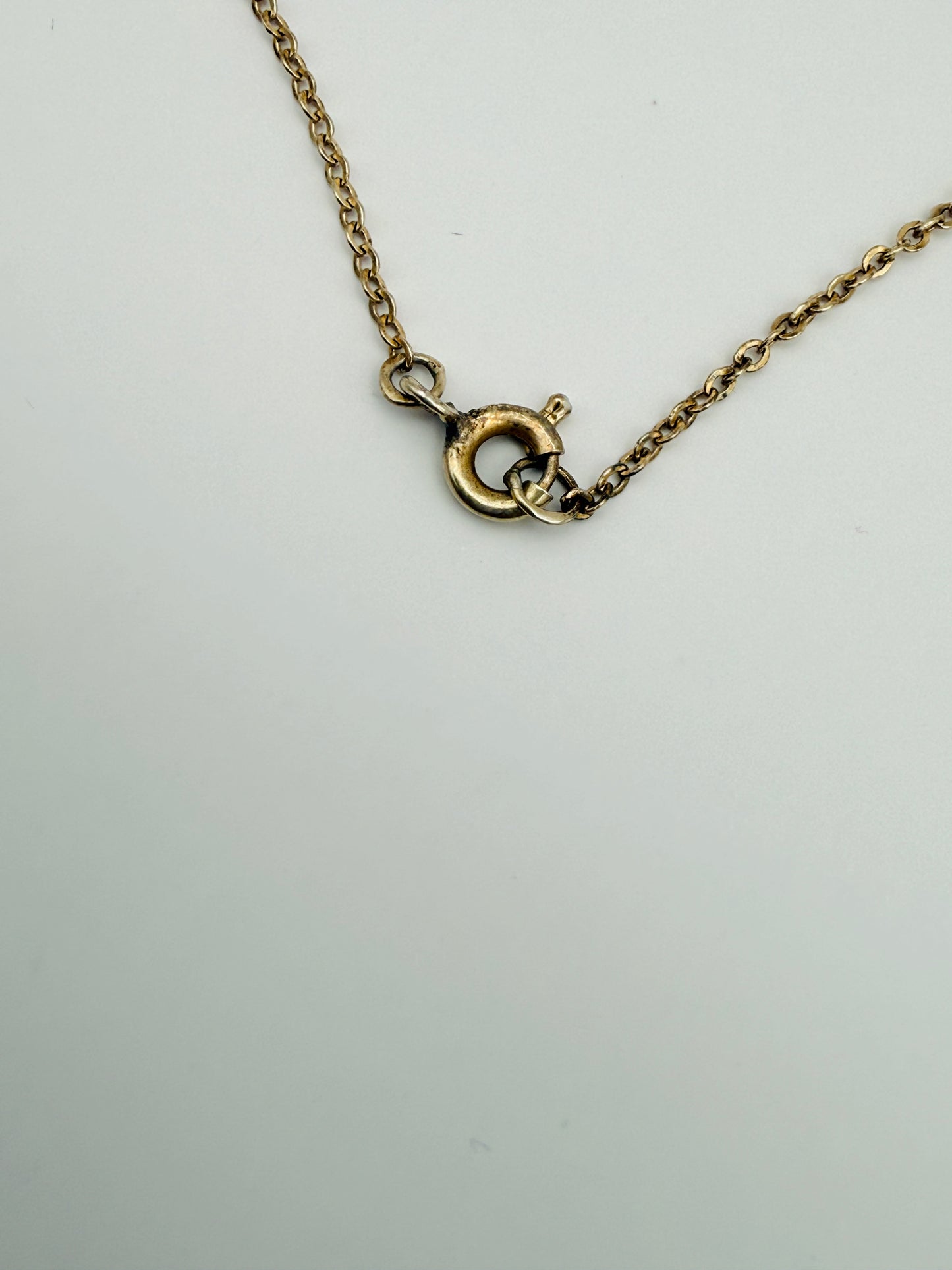 Collier vintage aux grenats rouge profond vermeil