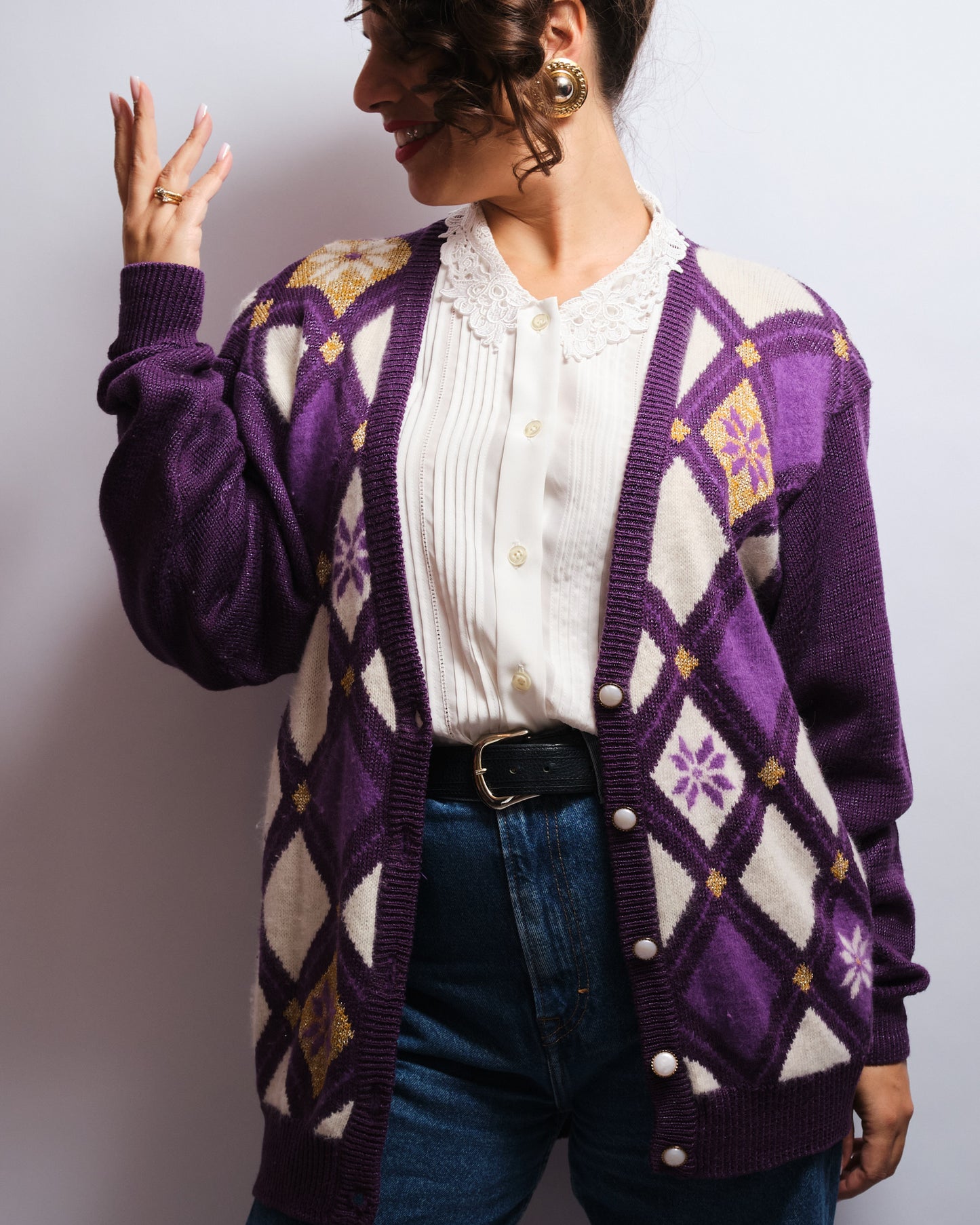 Cardigan Pull Vintage 80s