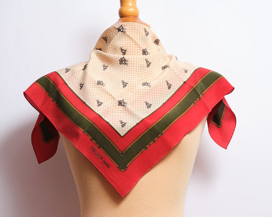 Foulard Vintage 80s Soie CELINE