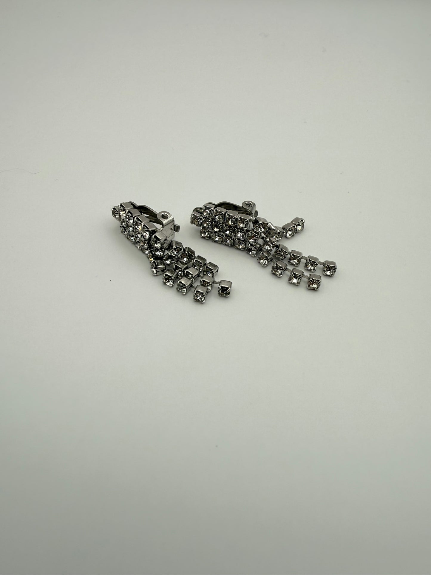 Collier rivière de strass & clips assortis vintage années 1960