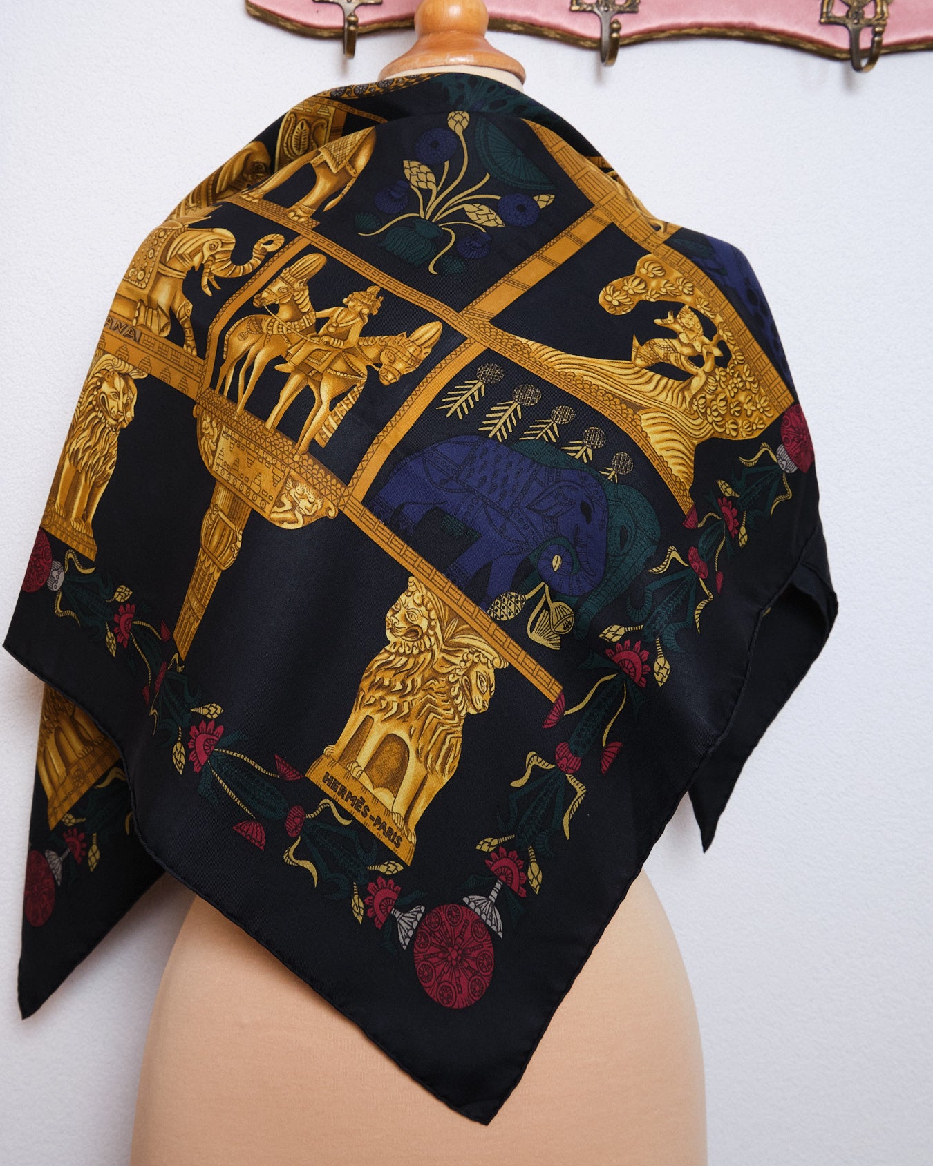 Vintage Hermès “Torana” silk scarf – édition Annie Faivre