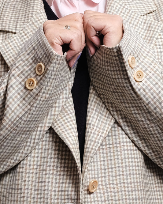 Blazer laine homme – coupe masculine oversize – années 1980