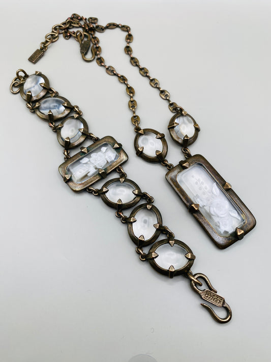 Ensemble vintage collier & bracelet vintage Kenzo