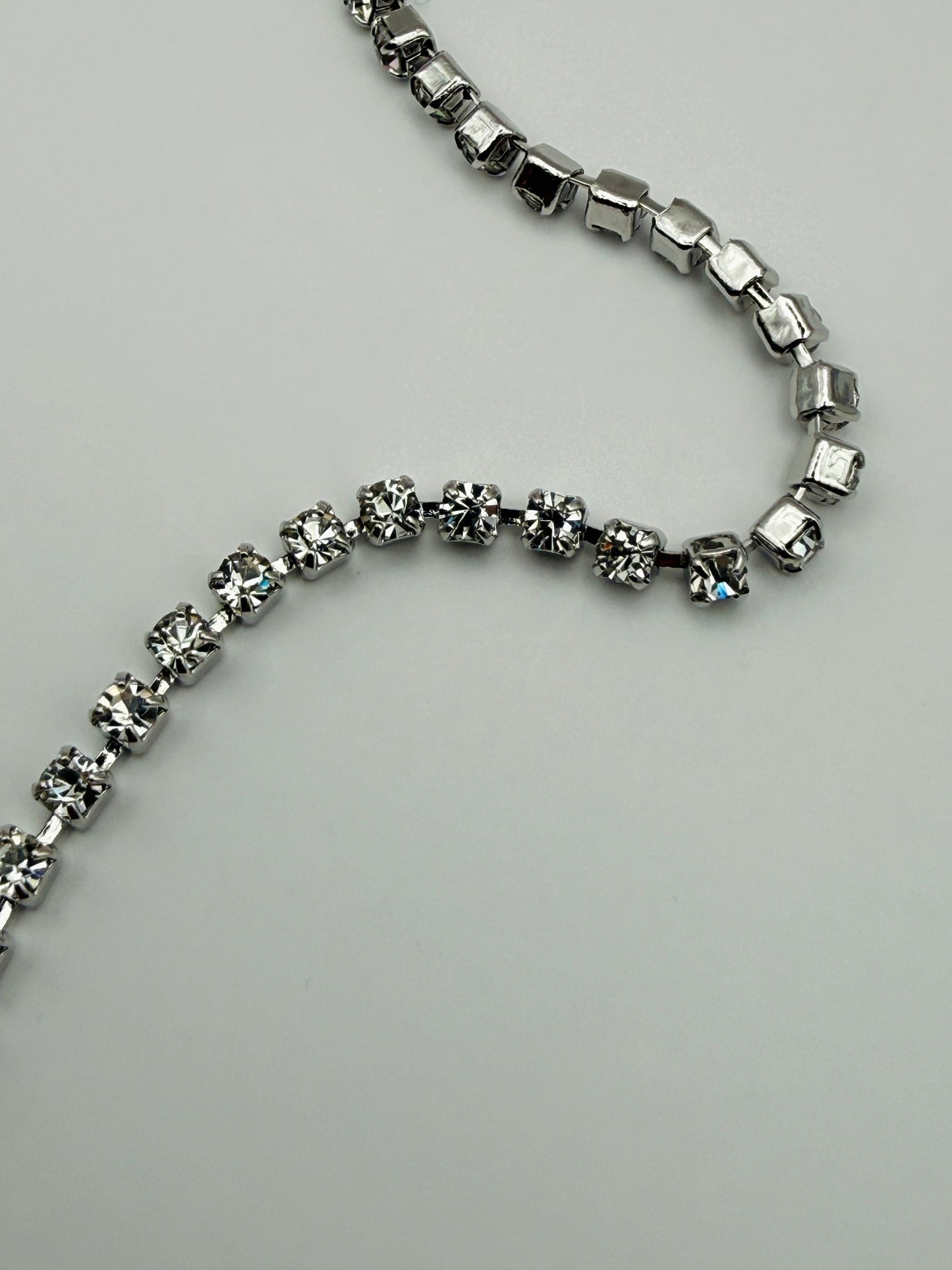Collier rivière de strass & clips assortis vintage années 1960