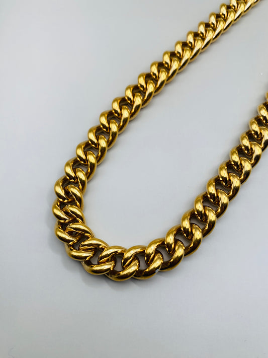 Collier Pierre Lang vintage – maille gourmette dorée