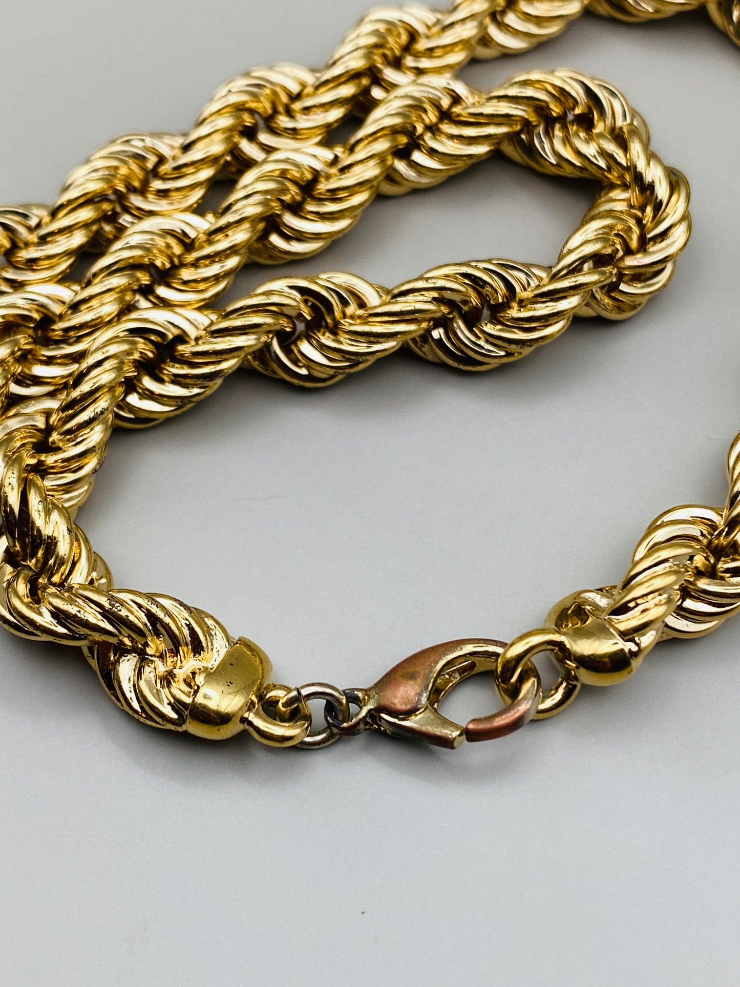 Collier Pierre Lang vintage – maille torsadée dorée
